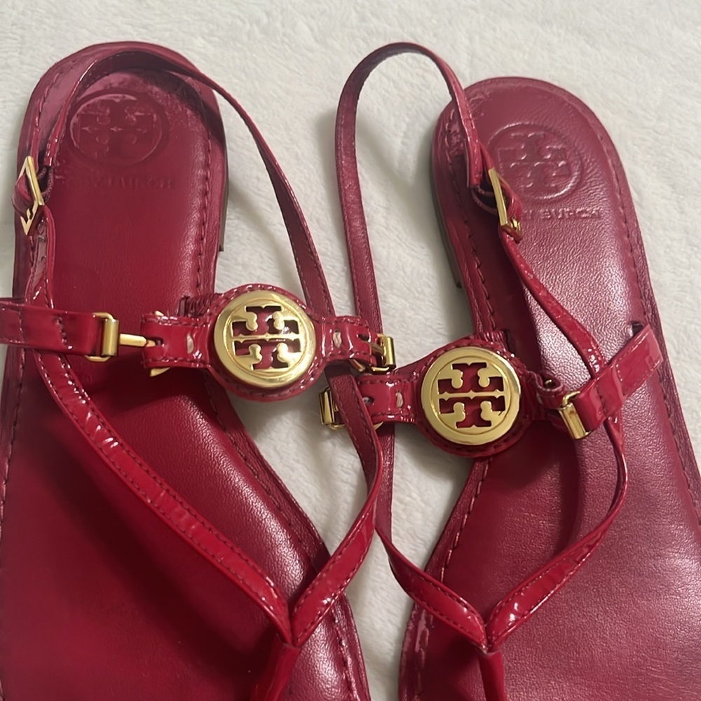 Tory Burch Cherry Red Sandals - Picture 3 of 9